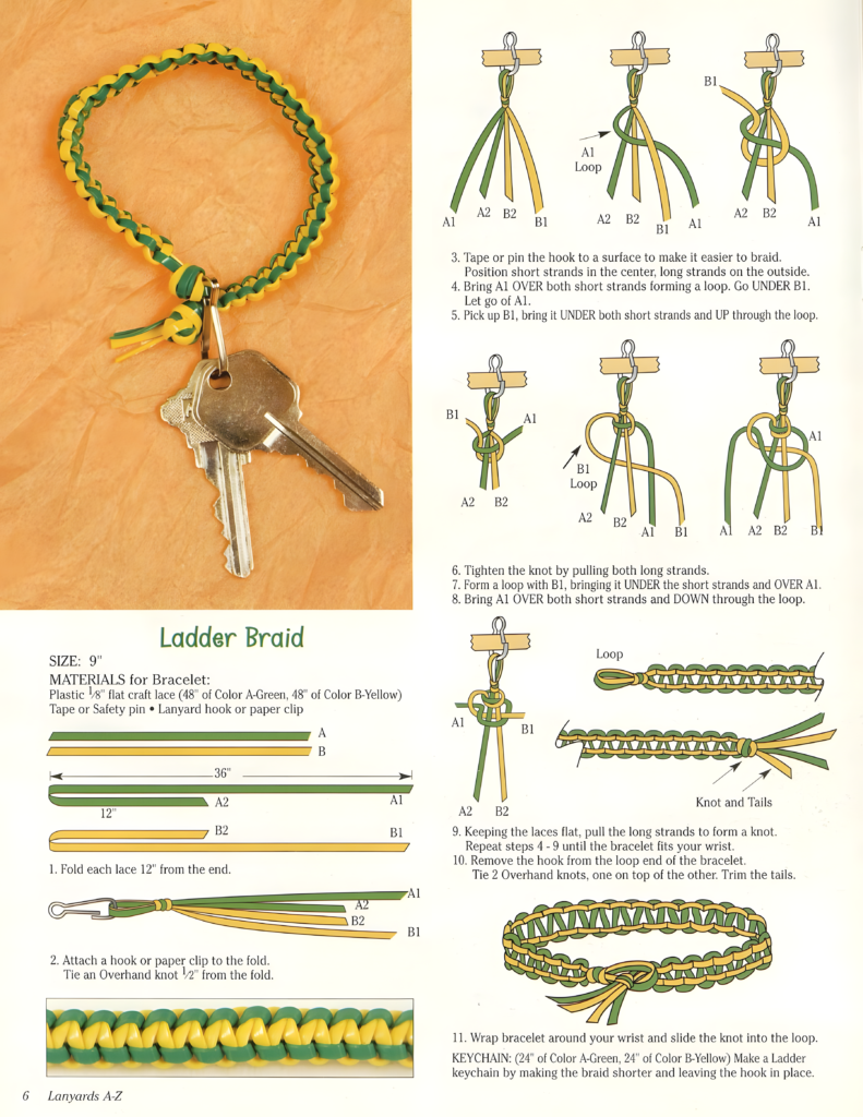 How to Make a Ladder Braid Bracelet & Keychain