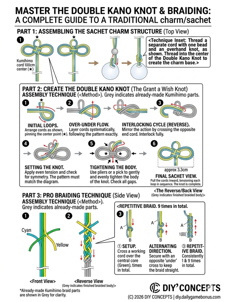 Kano Knot & Braiding an East-Asian Inspired Sachet and Charm