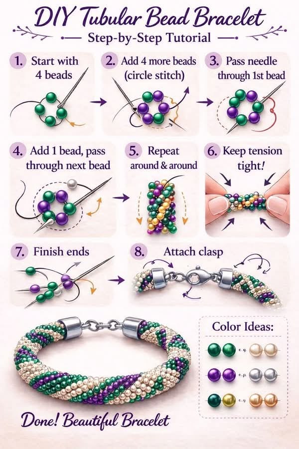 DIY Tubular Bead Bracelet – A Simple & Stylish Step-by-Step Tutorial